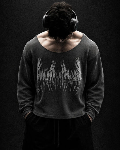 REQUIEM WAFFLE LONG SLEEVE T-SHIRT BOXY FIT