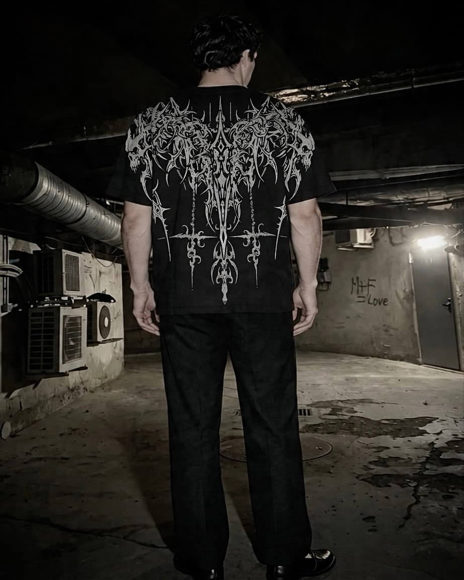 SKELRETH OVERSIZED T-SHIRT [GHOST]